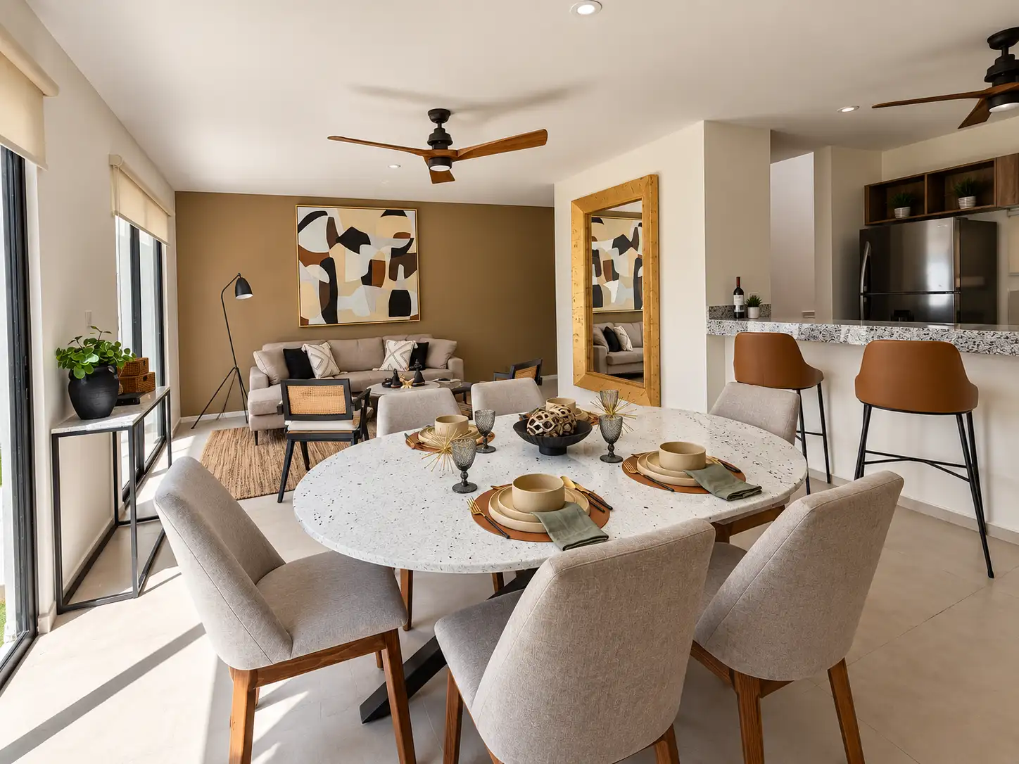 Comedor de casa nueva en Bosques de Cholul, modelo Bianca Plus