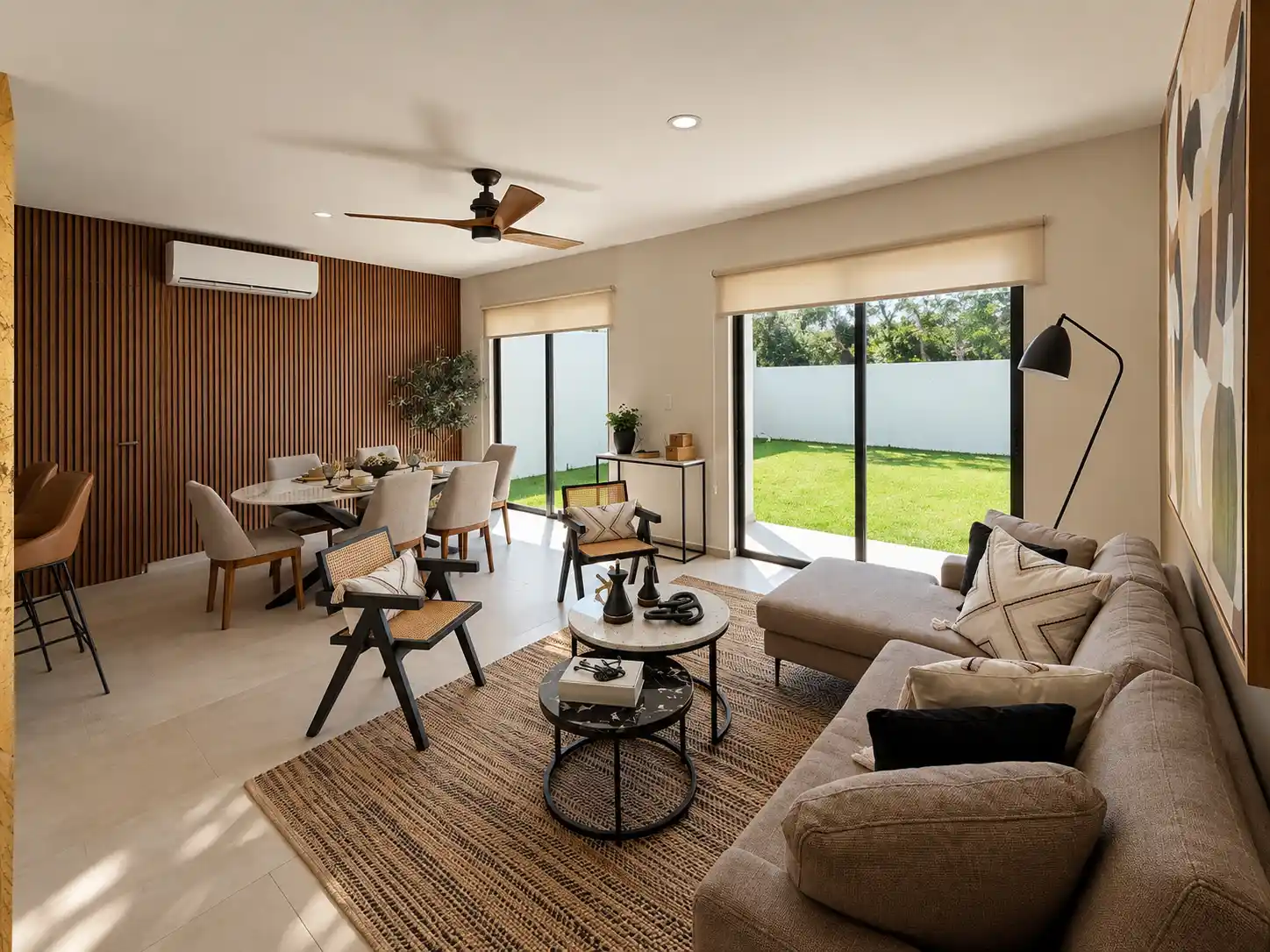 Sala de casa nueva en Bosques de Cholul, modelo Bianca Plus