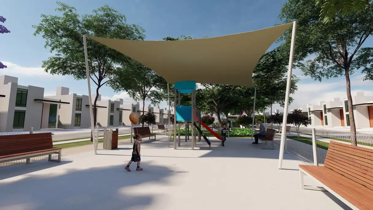 Juegos infantiles techados en Bosques de Cholul